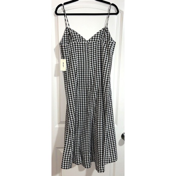 On 34th Macy’s Women's Gingham High-Low Midi Slip Dress size 10 NWT Cotton Blend - Picture 6 of 9